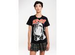 T-Shirt LOGOSHIRT "Star Wars - R2-D2", Damen, Gr. S, schwarz, 100% Baumwolle, bedruckt, unifarben, normal, Rundhals, Shirts T-Shirt, mit coolem Print