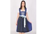 Dirndl JCC "31023115", Damen, Gr. 36, Normalgrößen, blau (navy), Web, Obermaterial: 100% Baumwolle; Futter: 100% Baumwolle; Schürze: 100% Polyester, Kleider