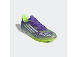 Fußballschuh ADIDAS PERFORMANCE "F50 LEAGUE FG/MG", Damen, Gr. 43, lila (lila rush, cloud weiß, lucid lemon), Synthetik, Textil, Schuhe Fußballschuh, geeignet für Rasen- und Kunstrasenplätze