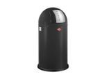 Wesco Abfallsammler Pushboy, Schwarz, Edelstahl, Metall, 50 L, 75.5 cm, Küchen, Küchenausstattung, Mülleimer