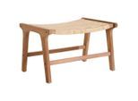 Livetastic Hocker, Natur, Holz, Naturmaterialien, Teakholz, massiv, 65x41x47 cm, Wohnzimmer, Hocker, Sitzhocker