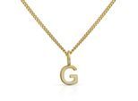 Kette mit Anhänger OROLINO "Gold 375 mit Anhänger 42/45cm lang Buchstabe G", gelb, Halsketten, Damen, 42/45cm, Gold, L: 45 B: 5mm, glänzend, B:5mm