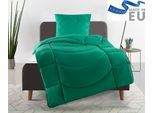 Steppbett + Kopfkissen MY HOME "Microlux, Bettdecke 135x200 cm, 155x220 cm", grün, B/L: 135cm x 200cm Anzahl Teile 1, B/L: 80cm x 80cm Anzahl Teile 1, Bezug: Polyester Füllung: Polyester, normal, Bezug: 100% Polyester, Bettwaren-Sets, Steppbett + Kopfkissen, Set mit Kissen 40x80 cm, 80x80 cm, Sommer, Herbst, Winter in 4 Farben