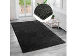 Hochflor-Teppich BRUNO BANANI "Shaggy Soft" Gr. 2, grau (dunkelgrau), B:70cm H:30mm L:140cm, Kunstfaser, Teppiche, gewebt, Uni Farben, besonders weich und kuschelig, Kundenliebling