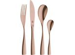Besteck-Set CARL SCHMIDT SOHN "Bocholt", rosa (roségoldfarben), 24 Stk., Edelstahl, Essbesteck-Sets, hochwertige PVD-Beschichtung
