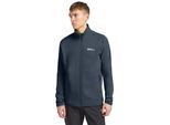 Fleecejacke JACK WOLFSKIN "BAISELBERG FZ M", Herren, Gr. L (52), blau (midnight, sky), Obermaterial: 95% POLYESTER, 5% Elastan; Futter: 100% POLYESTER, Jacken Fleecejacke