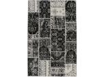 Hochflor-Teppich GUTMANN FACTORY "Puffy 63698", schwarz, B:170cm H:100mm L:240cm, Baumwolle, Kunstfaser, Teppiche, Vintage Design