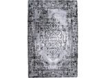 Hochflor-Teppich GUTMANN FACTORY "Puffy 63701", grau, B:170cm H:100mm L:240cm, Baumwolle, Kunstfaser, Teppiche, Vintage Design
