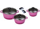 Topf-Set KING, lila (violett), Töpfe, mit gratis Henkelpads, Induktion