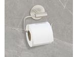 Toilettenpapierhalter "»Meleto«", silber (silberfarben matt), B:13,5cm H:5,5cm L:11cm, Edelstahl, SCHÖNER WOHNEN-KOLLEKTION, Toilettenpapierhalter, Wandhalter aus rostfreiem Edelstahl, zum Kleben oder Bohren