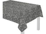 Tischdecke ADAM "Flower Cuvée" Gr. 3, grün (olivgrün), B:130cm L:190cm, Bio-Baumwolle, Tischdecken, Tischdecke, aus 100% Bio-Baumwolle