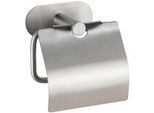 Toilettenpapierhalter WENKO "Orea", silber (silberfarben), B:14cm H:12,5cm L:7cm, Edelstahl, Toilettenpapierhalter
