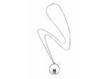 Lange Kette "Nici", Damen, Gr. onesize, Metall, silber, COLLEZIONE ALESSANDRO, Basic, Halsketten, mit Eulenanhänger