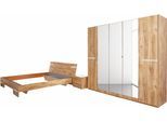 Schlafzimmer-Set WIMEX "Anna", beige (plankeneichefarben), B/H: 180cm x 200cm, Schlafzimmermöbel-Sets
