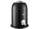 Kosmetikeimer WESCO "Mini Master", schwarz (mattschwarz), B:26,4cm H:36cm T:26,4cm, Stahlblech, Mülleimer, 6 Liter