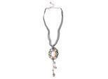 Kette mit Anhänger "Romie", Damen, Gr. onesize, Metall, grau, COLLEZIONE ALESSANDRO, Basic, Halsketten, mit Gemme