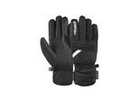 Skihandschuhe REUSCH "Baldo R-TEX XT", Damen, Gr. 10, schwarz-weiß (schwarz, weiß), 80% Polyester, 19% Lederimitat, 1% Elasthan, mehrfarbig, Handschuhe, warm und wasserdicht
