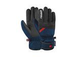 Skihandschuhe REUSCH "Baldo R-TEX XT", Damen, Gr. 8,5, rot (rot, blau), 80% Polyester, 19% Polyurethan, 1% Elasthan, mehrfarbig, Handschuhe, warm und wasserdicht