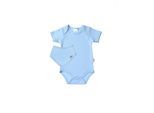 Body LILIPUT, Mädchen, Gr. 74/80, EURO-Größen, blau (hellblau), 100% Baumwolle, unifarben, kurz, Rundhals, Bodys Body, mit Rundhalsausschnitt