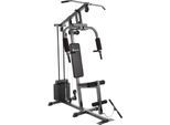 tectake® Kraftstation, mit Butterfly- und Beinstreckermodul, gepolstert mit Kunstlederbezug, 160 x 98 x 203 cm