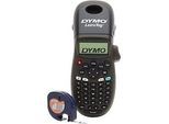 Dymo Beschriftungsgerät LetraTag® 100H, 1/2-zeiliger Thermodirektdruck, für Etikettenrollen mit B 12 mm, LC-Display, inkl. Etiketten-Kassette, schwarz