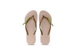UZURII Slipper & Pantoletten - Zehentrenner Green Crocodile Switch - Gr. 35,5 (EU) - in Beige - für Damen