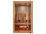 Infrarotkabine , Naturfarben , Holz , 120x190x105 cm , Freizeit & Co, Wellness & Gesundheit, Infrarotkabinen