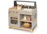 Musterkind Kinderküche , Grau, Naturfarben , Holz, Holzwerkstoff , 46x67x62 cm , EN 71, CE, FSC 100% , Spielzeug, Holzspielzeug