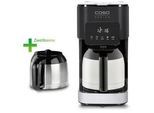 Caso Design Thermo-Kaffeemaschine , Schwarz, Silberfarben , Glas , 1200 ml , 17x32.5x24.5 cm , Ce , Thermoskanne, Tropf-Stopp-Funktion , Küchengeräte, Kaffeemaschinen & Milchschäumer
