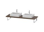 Duravit DuraStyle Konsole DS107C02121 für Aufsatzbecken, 2 Ausschnitte, Stärke 3 cm, Nussbaum dunkel