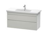 Duravit DuraStyle Waschtisch-Unterschrank DS649500718 113 x 44,8 cm, betongrau/weiß matt, 2 Schubkästen, wandhängend
