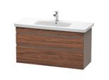 Duravit DuraStyle Waschtisch-Unterschrank DS649502143 113 x 44,8 cm, nussbaum dunkel/basalt matt, 2 Schubkästen, wandhängend