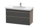 Duravit DuraStyle Waschtisch-Unterschrank DS648504943 100 x 45,3 cm, graphit matt/basalt matt, 2 Schubkästen, wandhängend