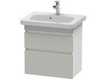 Duravit DuraStyle Waschtisch-Unterschrank DS647900718 58 x 36,8 cm, betongrau/weiß matt, 2 Schubkästen, wandhängend