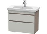 Duravit DuraStyle Waschtisch-Unterschrank DS649900743 73 x 36,8 cm, betongrau/basalt matt, 2 Schubkästen, wandhängend