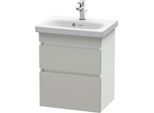 Duravit DuraStyle Waschtisch-Unterschrank DS640300718 50 x 36,8 cm, betongrau/weiß matt, 2 Schubkästen, wandhängend