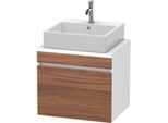 Duravit DuraStyle Waschtisch-Unterschrank DS530007918 60 x 47,8 cm, nussbaum natur/weiß matt, für Konsole, 1 Auszug
