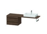Duravit DuraStyle Waschtisch-Unterschrank DS535902121 70 x 54,8 cm, nussbaum dunkel, für Konsole, 2 Schubkästen