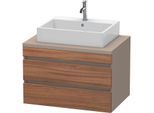 Duravit DuraStyle Waschtisch-Unterschrank DS531707943 80 x 54,8 cm, nussbaum natur/basalt matt, für Konsole, 2 Schubkästen