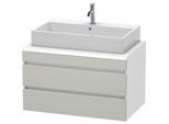 Duravit DuraStyle Waschtisch-Unterschrank DS531800718 90 x 54,8 cm, betongrau/weiß matt, für Konsole, 2 Schubkästen