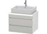 Duravit DuraStyle Waschtisch-Unterschrank DS531600718 70 x 54,8 cm, betongrau/weiß matt, für Konsole, 2 Schubkästen