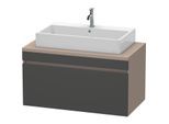 Duravit DuraStyle Waschtisch-Unterschrank DS531404943 100 x 54,8 cm, graphit matt/basalt matt, für Konsole, 1 Auszug
