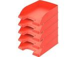 LEITZ® Ablagekorb Standard 5227, Kunststoffl, 5 Stück, hellrot