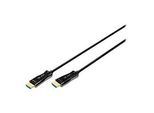 DIGITUS Premium Highspeed - HDMI-Kabel mit Ethernet - HDMI männlich zu HDMI männlich - 20 m - Doppelisolierung - Schwarz - 4K Unterstützung, HAOC-Kabel (Hybrid Active Optical Cable)