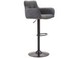 Livetastic Barhocker , Grau, Schwarz , Metall, Textil , Füllung: Schaumstoff , Drehteller , 54.5x111.5x51.5 cm , Sitzfläche 360° drehbar, inklusive Armlehnen , Esszimmer, Stühle, Hocker