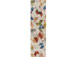 Läufer FLAIR RUGS "Amari", bunt (multi), B:60cm H:10mm L:230cm, Wolle, Teppiche, Läufer, Wolle, Teppich, Wohnzimmer, Schlafzimmer, Esszimmer