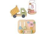 My Baby Lou Kinderspielset , Multicolor, Naturfarben , Holz, Metall, Holzwerkstoff , 3-teilig , Buche, Kiefer , Sperrholz , unisex , EN 71 , Spielzeug, Holzspielzeug