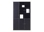Aktenschrank Prato schwarz 1,2 m breit 2 m hoch