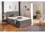 Boxbett HOME AFFAIRE "Olivet mit Bettkasten", grau, B:154cm L:230cm, Komplettbetten, in 4 Farben, 4 Breiten, 2 Matratzenarten, auch in Überlänge 220 cm