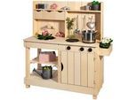 Muddy Buddy Matschküche , Naturfarben , Holz, Metall , Zypresse , massiv , 40x105x102 cm , EN 71 , mit Knöpfen , Spielzeug, Holzspielzeug